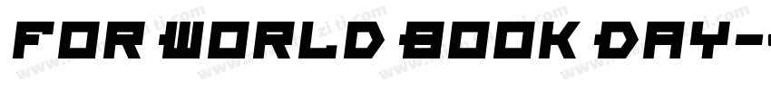 for World Book Day字体转换